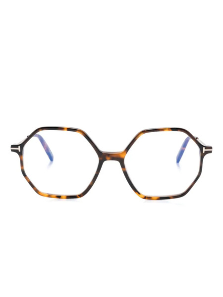  Tom Ford Eyewear Geometric-frame Glasses - Brown 