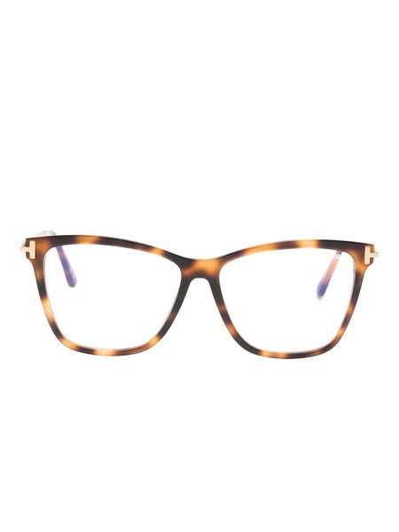  Tom Ford Eyewear Geometric-frame Glasses - Brown 
