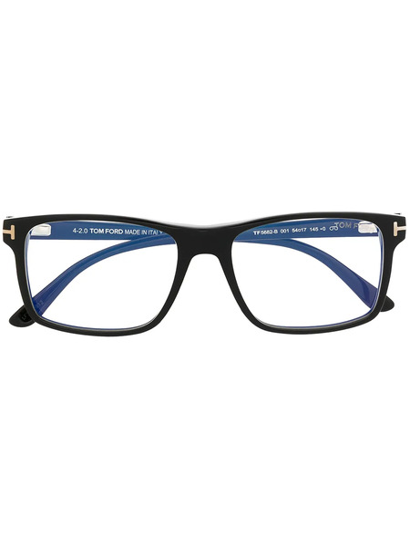  Tom Ford Eyewear Magnetic Blue-block Rectangular Glasses - Black 