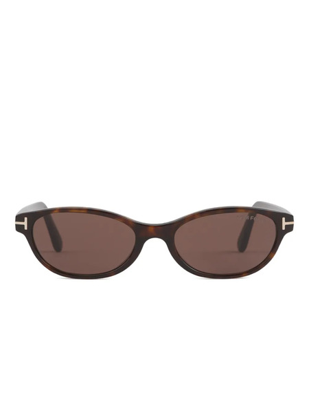  Tom Ford Eyewear Oval-frame Sunglasses - Brown 