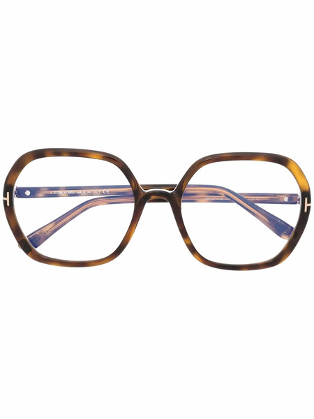  Tom Ford Eyewear Oversized Round Glasses - Brown 