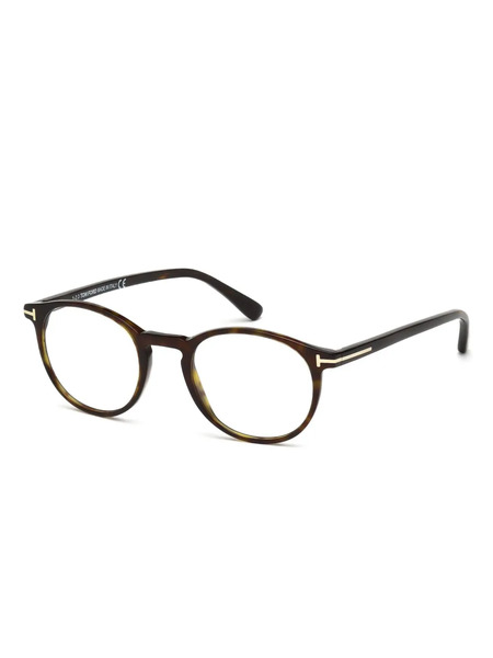  Tom Ford Eyewear Round Frame Glasses - Brown 