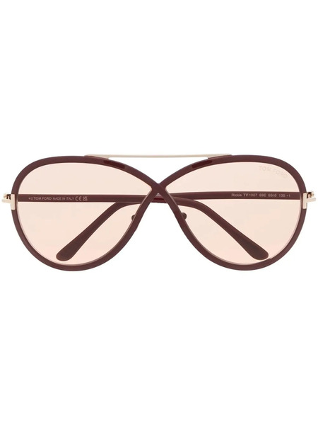  Tom Ford Eyewear Round-frame Oversize Sunglasses - Red 