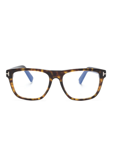  Tom Ford Eyewear Square-frame Tortoiseshell-effect Glasses - Brown 