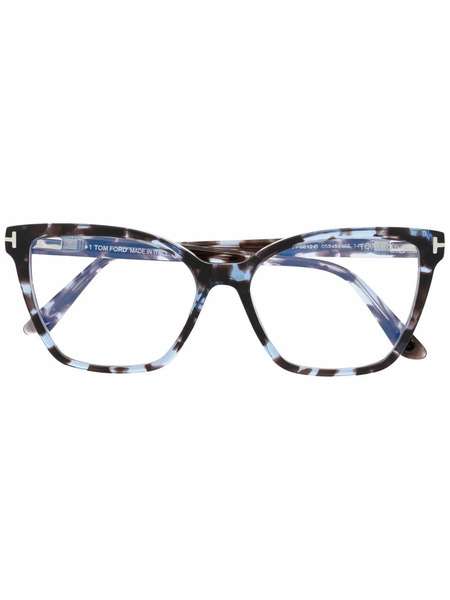  Tom Ford Eyewear Tortoiseshell-effect Cat-eye Glasses - Brown 