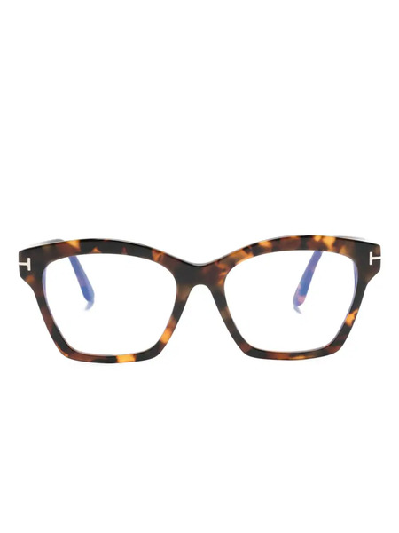  Tom Ford Eyewear Tortoiseshell Square-frame Glasses - Brown 