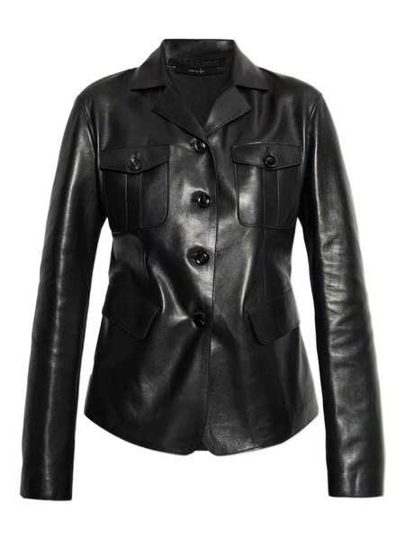 Tom Ford Flap-pocket Leather Jacket - Black 