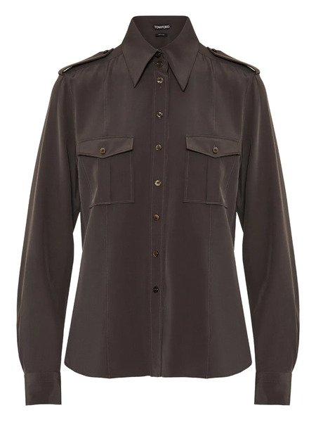  Tom Ford Flap-pocket Shirt - Brown 