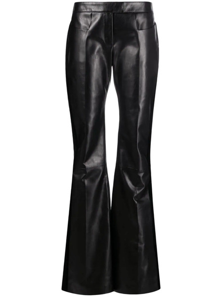  Tom Ford Flared Leather Trousers - Black 
