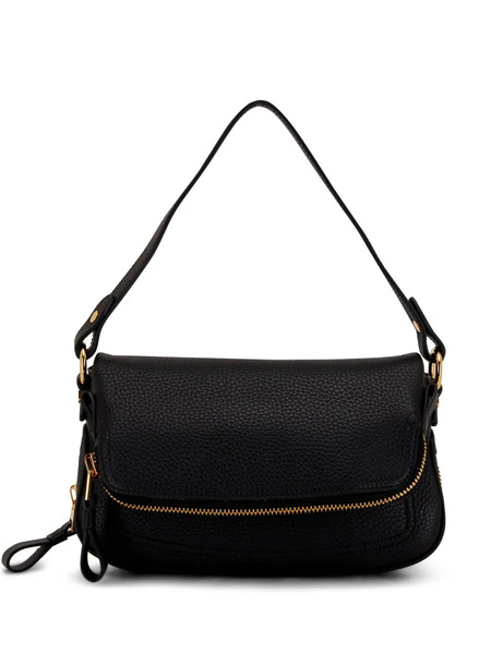  Tom Ford Folded-design Pebbled-leather Shoulder Bag - Black 