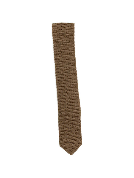  Tom Ford Knitted Silk Tie - Brown 