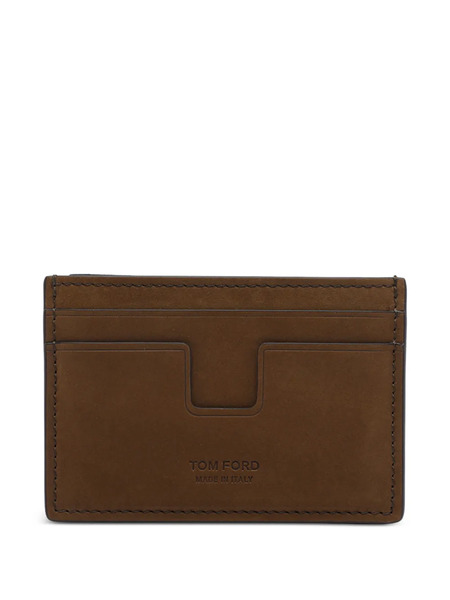  Tom Ford Leather Card Holder - Brown 
