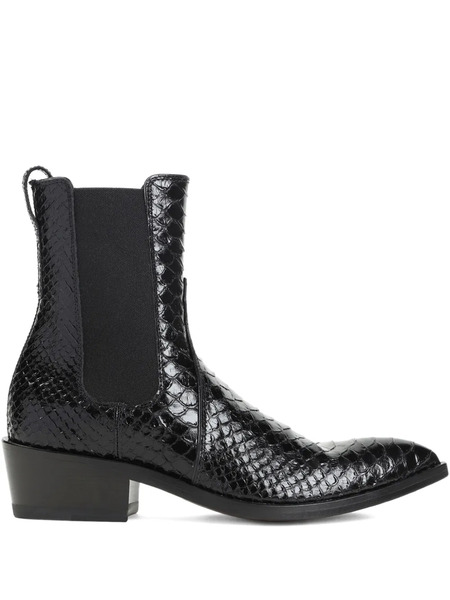  Tom Ford Leather Chelsea Boots - Black 