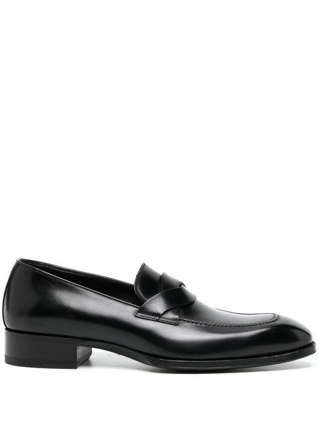  Tom Ford Leather Loafers - Black 