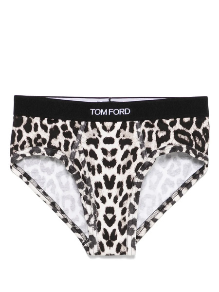  Tom Ford Leopard-print Boxers - Brown 
