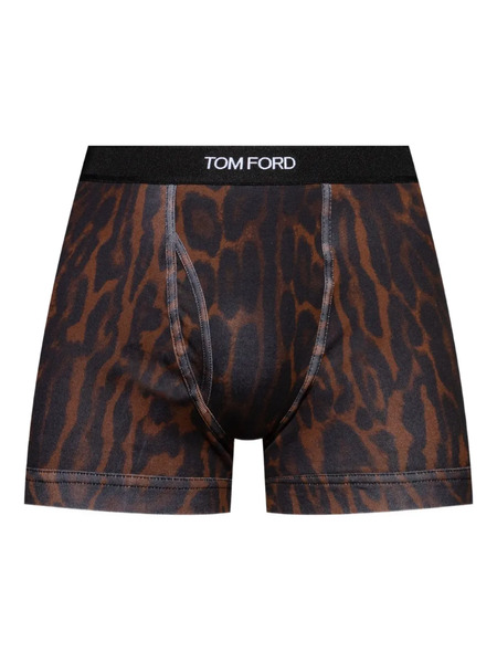  Tom Ford Leopard-print Boxers - Brown 