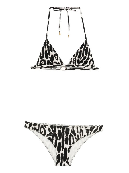  Tom Ford Leopard-print Triangle Bikini - Neutrals 