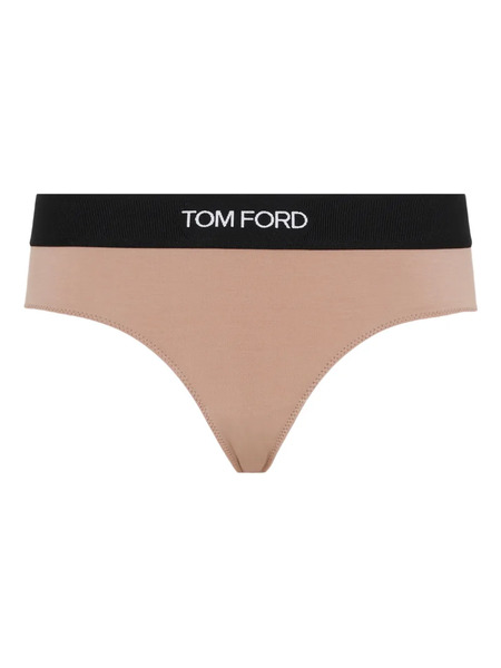  Tom Ford Logo-lettering Thongs - Neutrals 