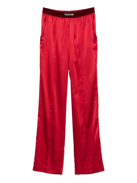  Tom Ford Logo-patch Pajama Pants - Red 