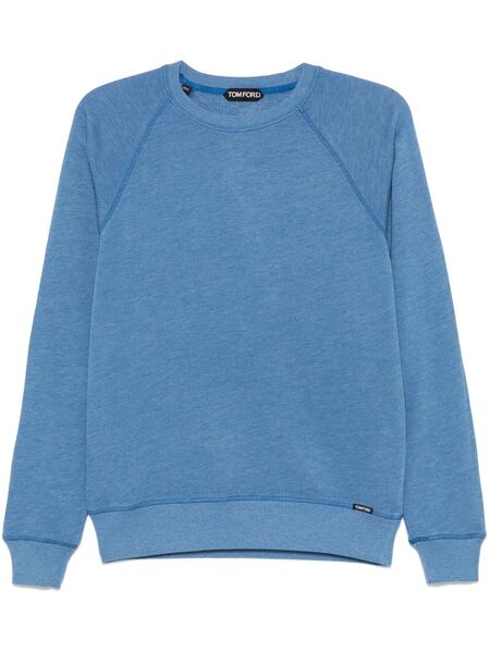  Tom Ford Logo-patch Sweatshirt - Blue 