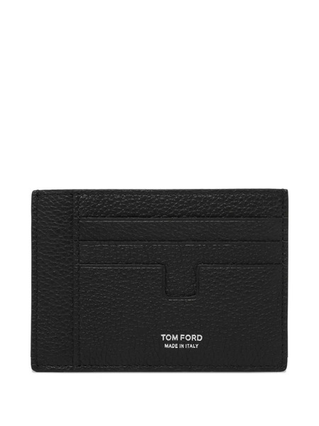  Tom Ford Logo-print Leather Cardholder - Black 