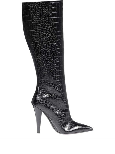  Tom Ford 110mm Leather High Boots - Black 