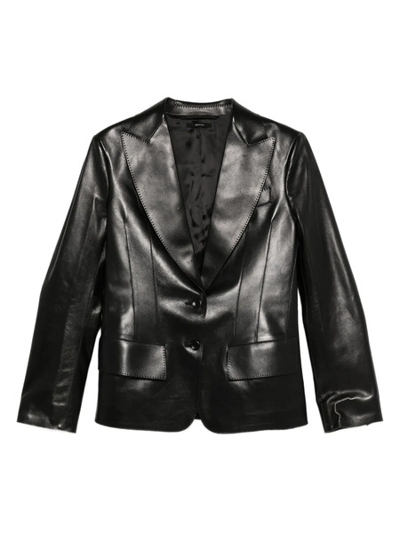  Tom Ford Notched-lapel Leather Jacket - Black 