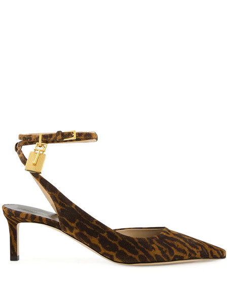  Tom Ford Ocelot Padlock-detail Pumps - Brown 