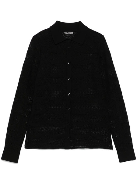  Tom Ford Open-knit Shirt - Black 
