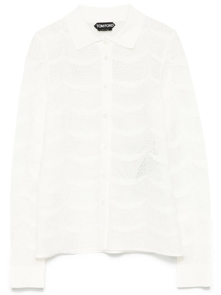 Tom Ford Open-knit Shirt - White 