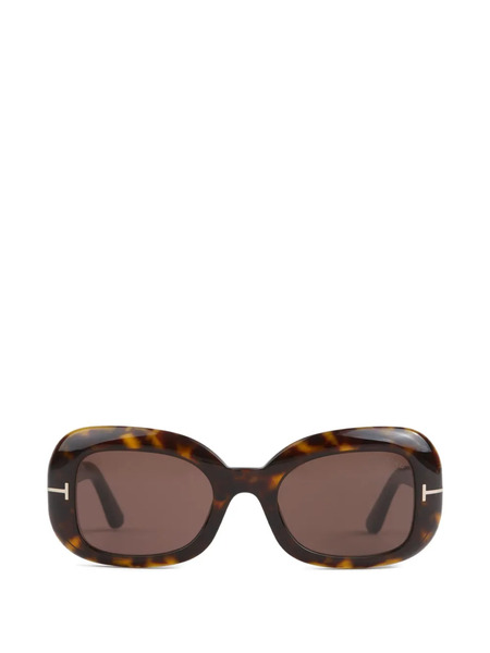  Tom Ford Oval-frame Sunglasses - Brown 