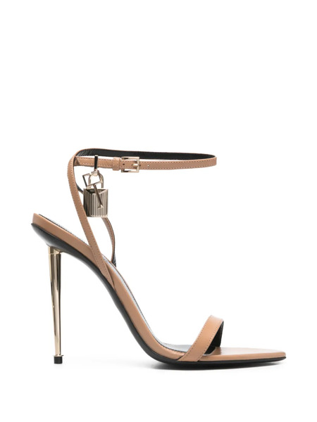  Tom Ford Padlock Ankle-strap Sandals - Brown 