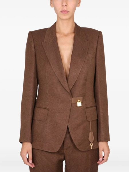  Tom Ford Padlock-detail Blazer - Brown 