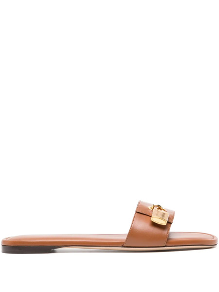  Tom Ford Padlock Slide - Brown 