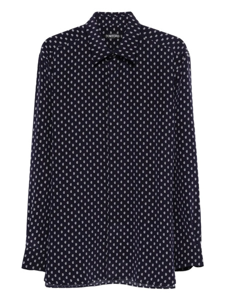  Tom Ford Paisley-pattern Shirt - Blue 