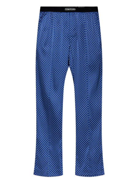  Tom Ford Polka-dot Pattern Pyjama Pants - Blue 