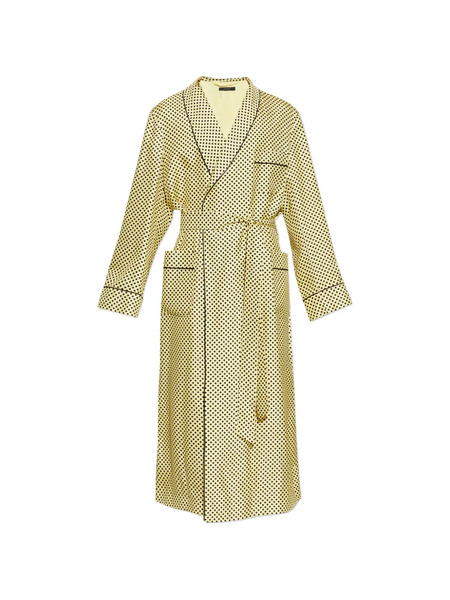  Tom Ford Polka-dot Piped Nightwear - Yellow 