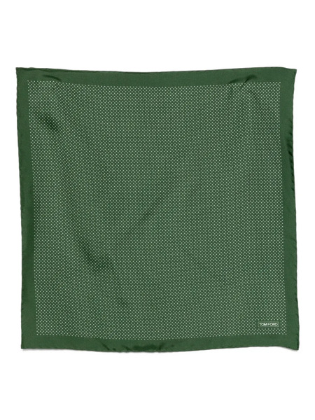  Tom Ford Polka-dot Pocket Square - Green 