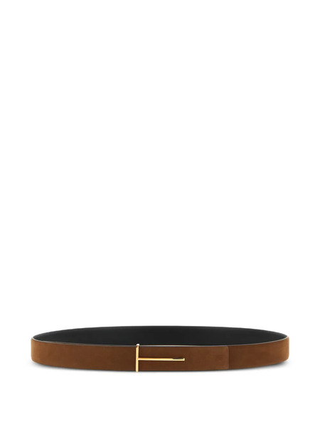  Tom Ford Reversible Logo Belt - Brown 
