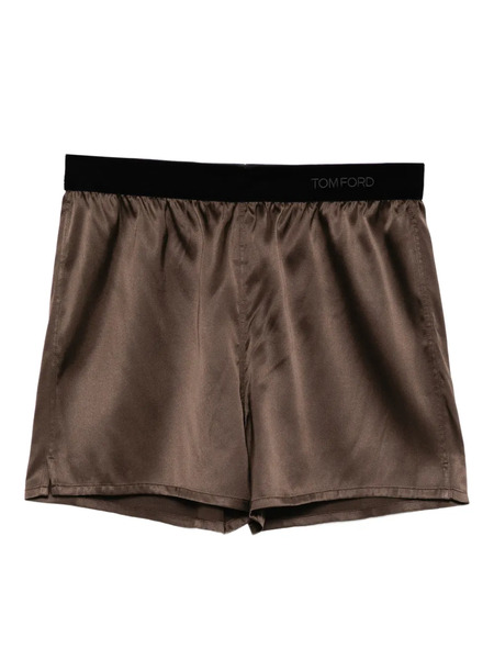  Tom Ford Satin Shorts - Brown 