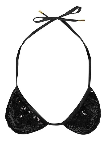  Tom Ford Sequin-embellished Triangle Bikini Top - Black 