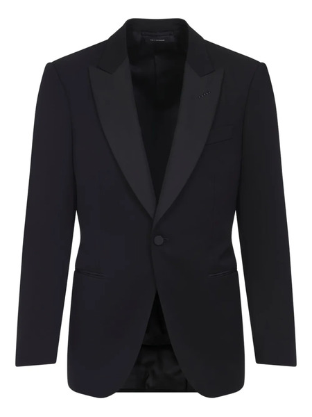  Tom Ford Shawl-lapel Single-button Jacket - Black 
