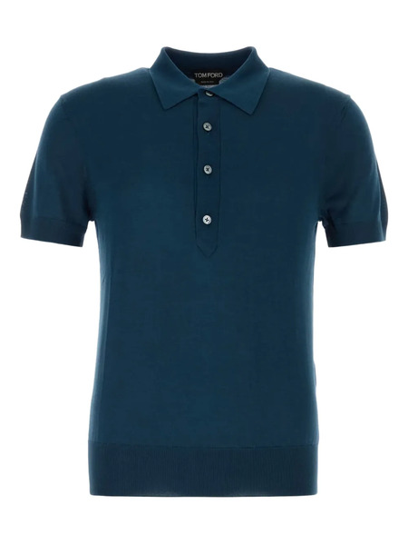  Tom Ford Short Sleeve Polo Shirt - Blue 