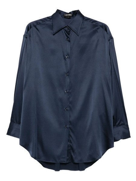  Tom Ford Silk-blend Shirt - Blue 