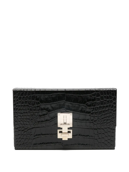  Tom Ford Silver-tone-hardware Clutch Bag - Black 