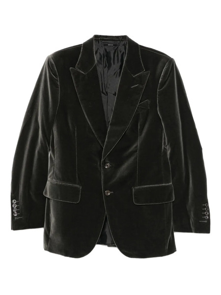  Tom Ford Single-breasted Velvet Blazer - Grey 