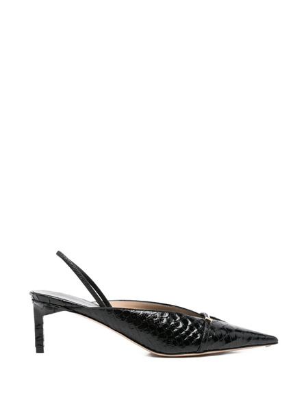  Tom Ford Sling-back Leather Pumps - Black 