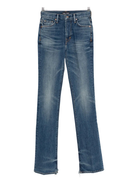  Tom Ford Stretch Raw Denim Flared Trousers - Blue 