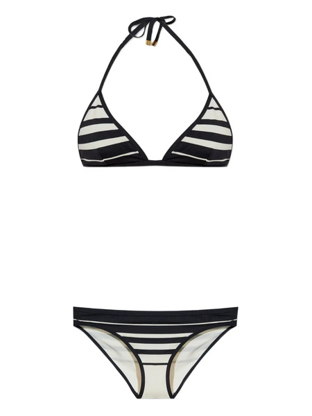  Tom Ford Striped Triangle-cup Bikini - Black 