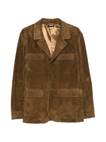  Tom Ford Suede Military Jacket - Brown 